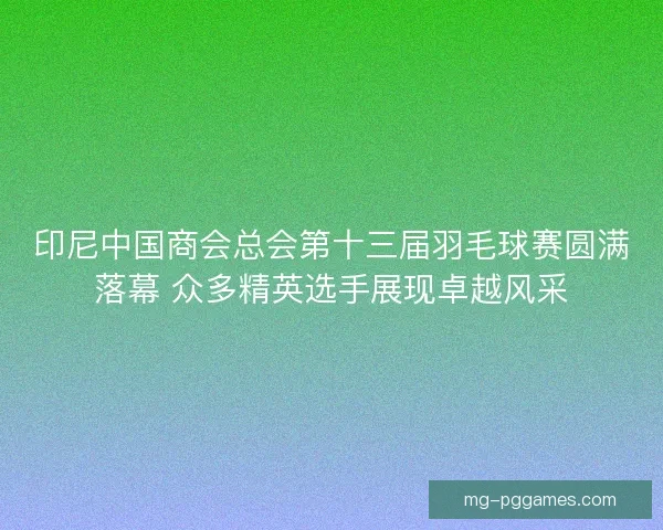 印尼中国商会总会第十三届羽毛球赛圆满落幕 众多精英选手展现卓越风采